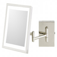 SINGLE-SIDED LED SQUARE WALL MIRROR - RECHARGEABLE 3500K/CHR
