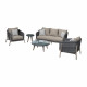 Pismo 5-Piece Outdoor Patio Furniture Set in Acacia Wood and Wicker with Taupe Cushions