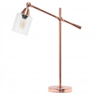 Elegant Designs Tilting Arm Desk Lamp, Rose Gold