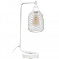 Mesh Wire Desk Lamp, Matte White