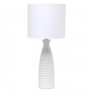 Simple Designs Alsace Bottle Table Lamp, Off White