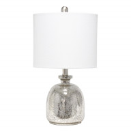 Elegant Designs Textured Glass Table Lamp, Mercury