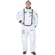 Adult Astronaut Suit, w/Embroidered Cap, size Adult Large (White)