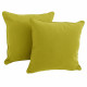 18-inch Double-corded Solid Twill Square Throw Pillows with Inserts (Set of 2) - Mojito Lime