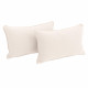 20-inch by 12-inch Double-corded Solid Twill Back Support Pillows with Inserts (Set of 2) - Natural