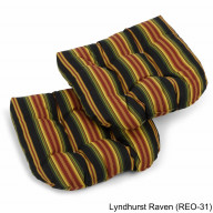 Blazing Needles Outdoor Spun Poly, All Weather UV Resistant U-Shaped Cushions, Lyndhurst Raven, Set of 2 each pack (Pack of 2)