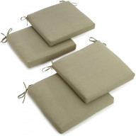 Blazing Needles Twill 19-Inch by 20-Inch by 3-1/2-Inch Zippered Cushions, Sage, Set of 4 each pack (Pack of 2)