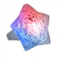 Patriotic Huge Crystal Star Prism Gem Rings RWB