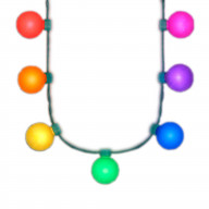 Large Rainbow Party Globes Light Up Crewe Necklace