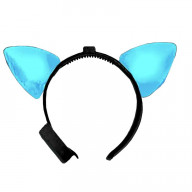 Light Up Blue Cat Ears Headband