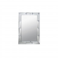 Rectangular Wall Accent Mirror in Mirrored Frame