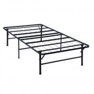 Folding Bed Frame Queen, Heavy Gauge Steel Metal, Underbed Space, Black