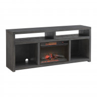 Evelyn 70 Inch TV Entertainment Console, 2 Shelves, 3 Cubbies, Smooth Gray