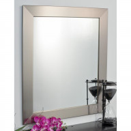Modern Silver Framed Vanity Wall Mirror 22''x 32''