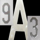 Reflective sew on Numbers (3 numbers)