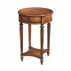 Butler Specialty Company Jules 1-Drawer Round End Table, Medium Brown