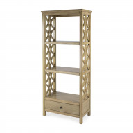 Butler Specialty Company, Lorena 30W 3- Tier Etagere with Storage Drawer, Beige