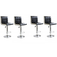 Buffalo Tools 2-Tone Barstool in Black and White - 2 piece per set (Set of 2)