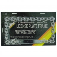 CHROME PLATED CHAIN LINK LICENSE PLATE FRAME - STANDARD SIZE