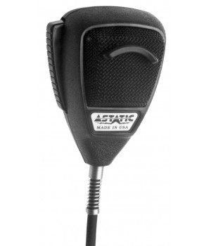 ASTATIC - DYNAMIC LO-Z NOISE CANCELLING MICROPHONE WITH BLACK MESH SCREEN & STRAIN RELIEF - WIRED 4 PIN STANDARD