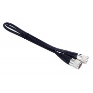 KALIBUR 3 FOOT BLACK RG8X COAX CABLE ASSEMBLY WITH MOLDED PL259 CONNECTORS ON EACH END