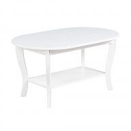 American Heritage Oval Coffee Table with Shelf
