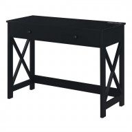 Oxford 42 inch Desk with Charging Station - Black