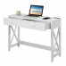 Oxford 42 inch Desk with Charging Station - White