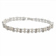 Silver White Pearl 2 Line Bracelet
