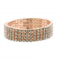 Fashion Jewelry Stretch Bracelet Rose Gold Plating