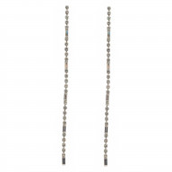 Wedding Earrings Silver Crystal Rhinestone 150mm Line Dangle Earrings