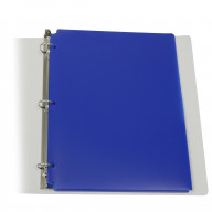 Two-Pocket Heavyweight Poly Portfolio Folder with Three-Hole Punch, Blue, 25/BX, 32935