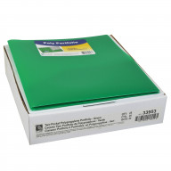 Two-Pocket Heavyweight Poly Portfolio Folder, Green (Set of 25 Folders)