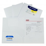 Two-Pocket Heavyweight Poly Portfolio Folder, White (Set of 25 Folders)