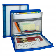 Zippered Binder with Expanding File, Blue, 1/EA, 48115