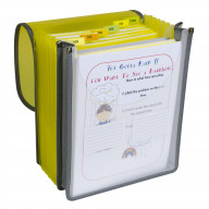 7-Pocket Vertical Backpack File, Letter Size, Assorted (Set of 12 Files)