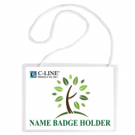 Biodegradable Name Badge Holder Kit, 4 x 3, 50/BX, 97043