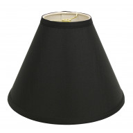 Slant Deep Cone Hardback Lampshade with Washer Fitter, Black