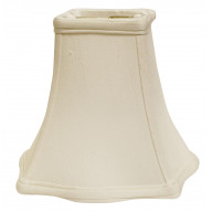 Slant Fancy Square Softback Lampshade with Washer Fitter, White