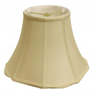 Slant Modified Fancy Octagon Softback Lampshade with Washer Fitter, Antique White