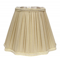 Slant Inverted Corners Fancy Square Pleated Softback Lampshade with Washer Fitter, Taupe