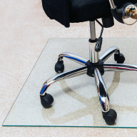Glaciermat Heavy Duty Glass Chair Mat for Hard Floors & Carpets - 36