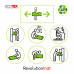 Ecotex Polypropylene Rectangular Foldable Chair Mat for Carpets - 35
