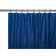 3 gauge vinyl shower curtain liner with metal grommets and magnets in Navy, size 72