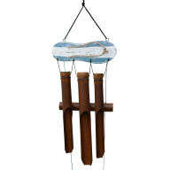 Red Sandal Bamboo Wind Chime