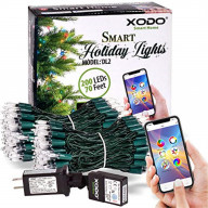 XODO DL1 Indoor/Outdoor WiFi RGB String Lights 35ft 100LED, Smart Controlled by App, Infinite Color String Lights for Christmas Tree Or Around House, Compatible with Alexa, Google Home, Siri (35ft)