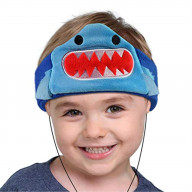 Contixo H1 Kids Headphones, 85dB Volume Limiting with Adjustable Speakers Soft Children Fleece Headband Toddler Headphones for Home and Travel - Animal Character Design (Shark)