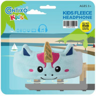 Contixo H1 Kids Headphones, 85dB Volume Limiting with Adjustable Speakers Soft Children Fleece Headband Toddler Headphones for Home and Travel - Animal Character Design (Unicorn)