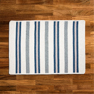 AL59R096X096S Allure - Polo Blue 8' square Rug, 75% Polypropylene/25% Wool - Square.
