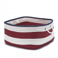 AU21A014X010S Nautical Stripe Basket- Red & Navy 14